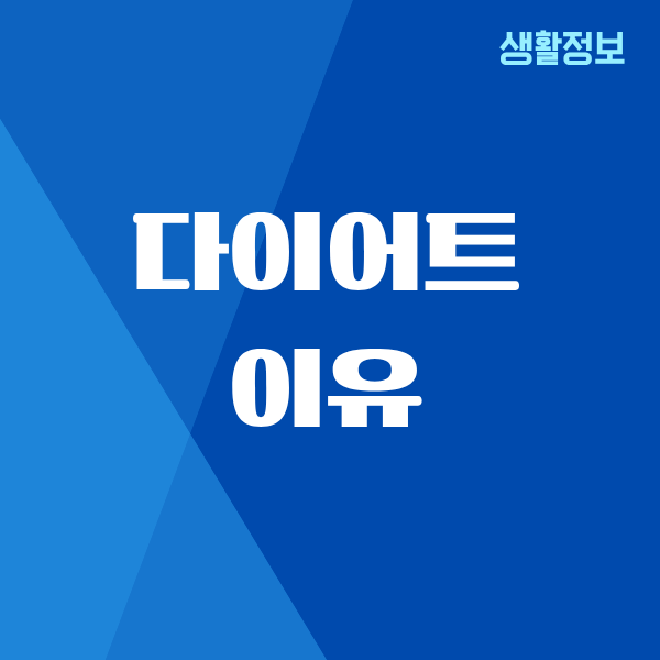 다이어트 이유, 제가 진짜 마음먹게 된 계기와 변화