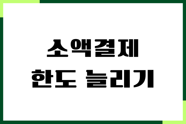 소액결제 한도 늘리기, SKT, KT, LGU+ 한도 증액 방법