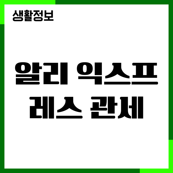 알리 익스프레스 관세, 세금 납부, 부과기준, 해외직구하기