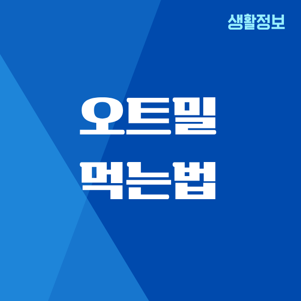 오트밀 먹는법, 내 몸에 맞는 방법 찾기까지의 이야기